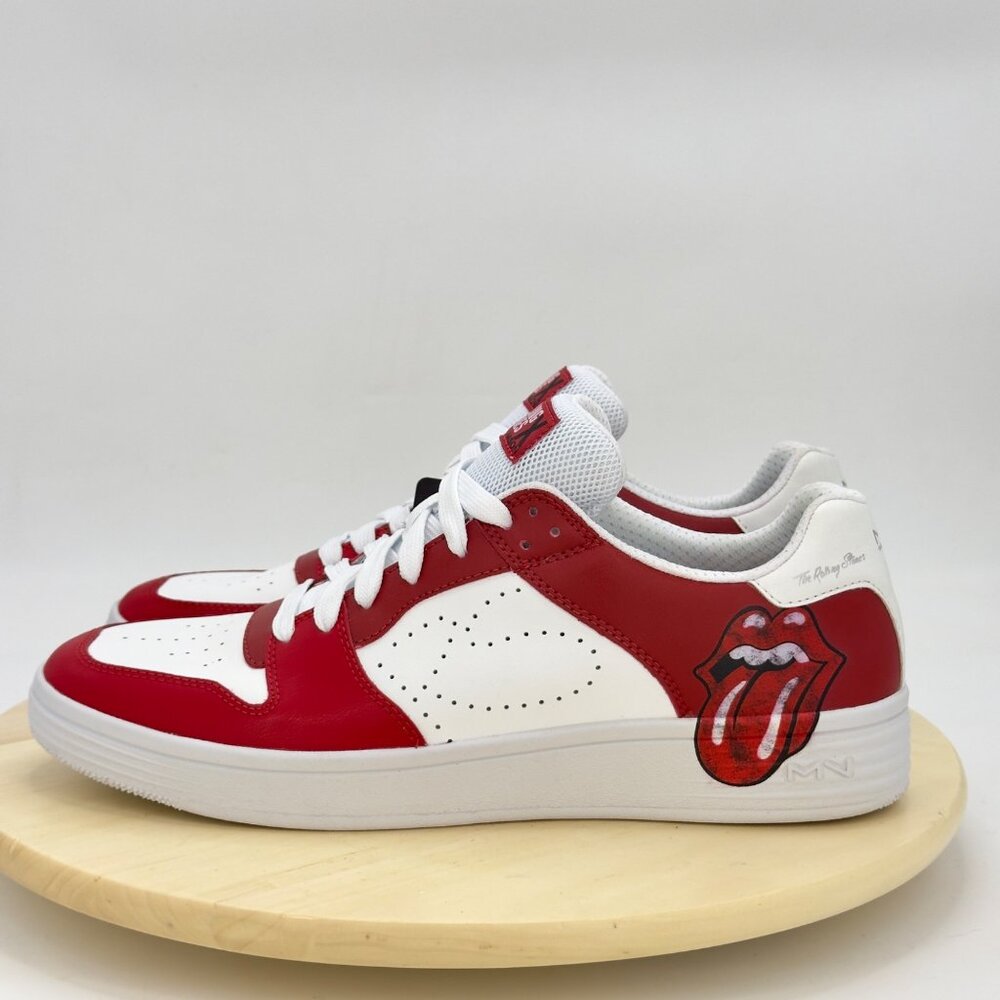 Rolling Stones x MN Red White Palmilla Marquee Hot Lips Sneakers Size 12 NEW! - Picture 3 of 10